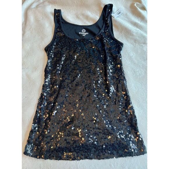 Old Navy Tank Top Womens Large Sequined Black NWT - Picture 5 of 8